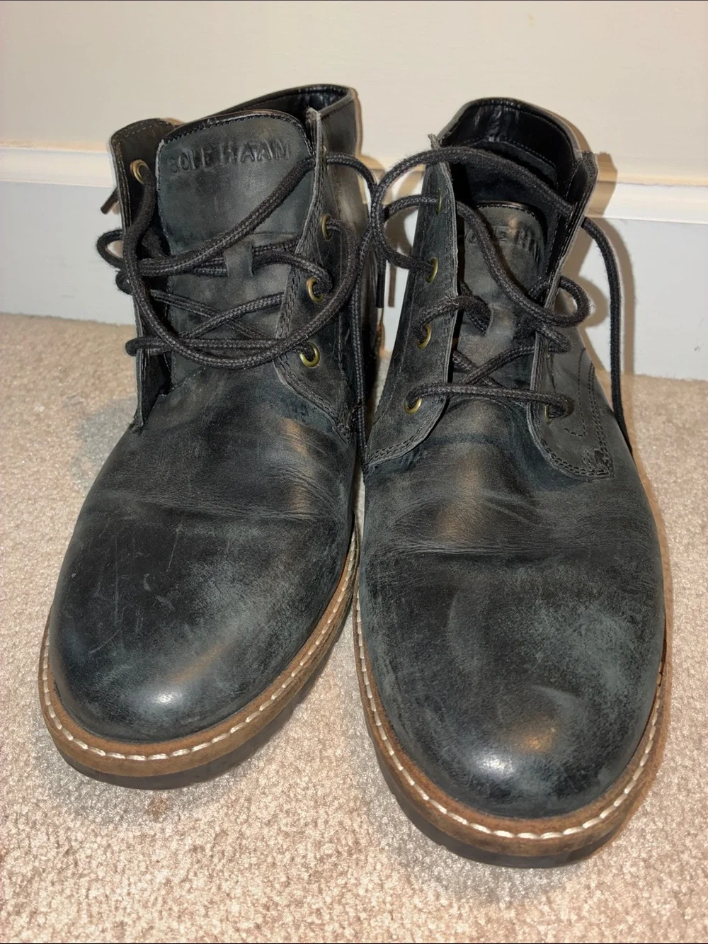 Cole Haan Black Leather Chukka Boots